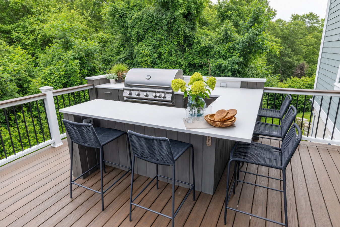 Outdoor kitchen decks